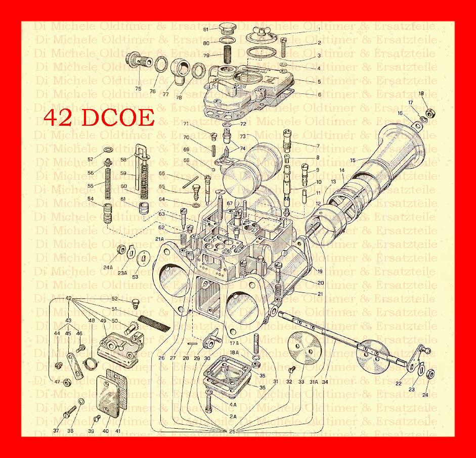 38 DCOE 40 DCOE 42 DCOE 45 DCOE 48-55 DCO 40 IDF Weber Vergaser 2x Gewicht